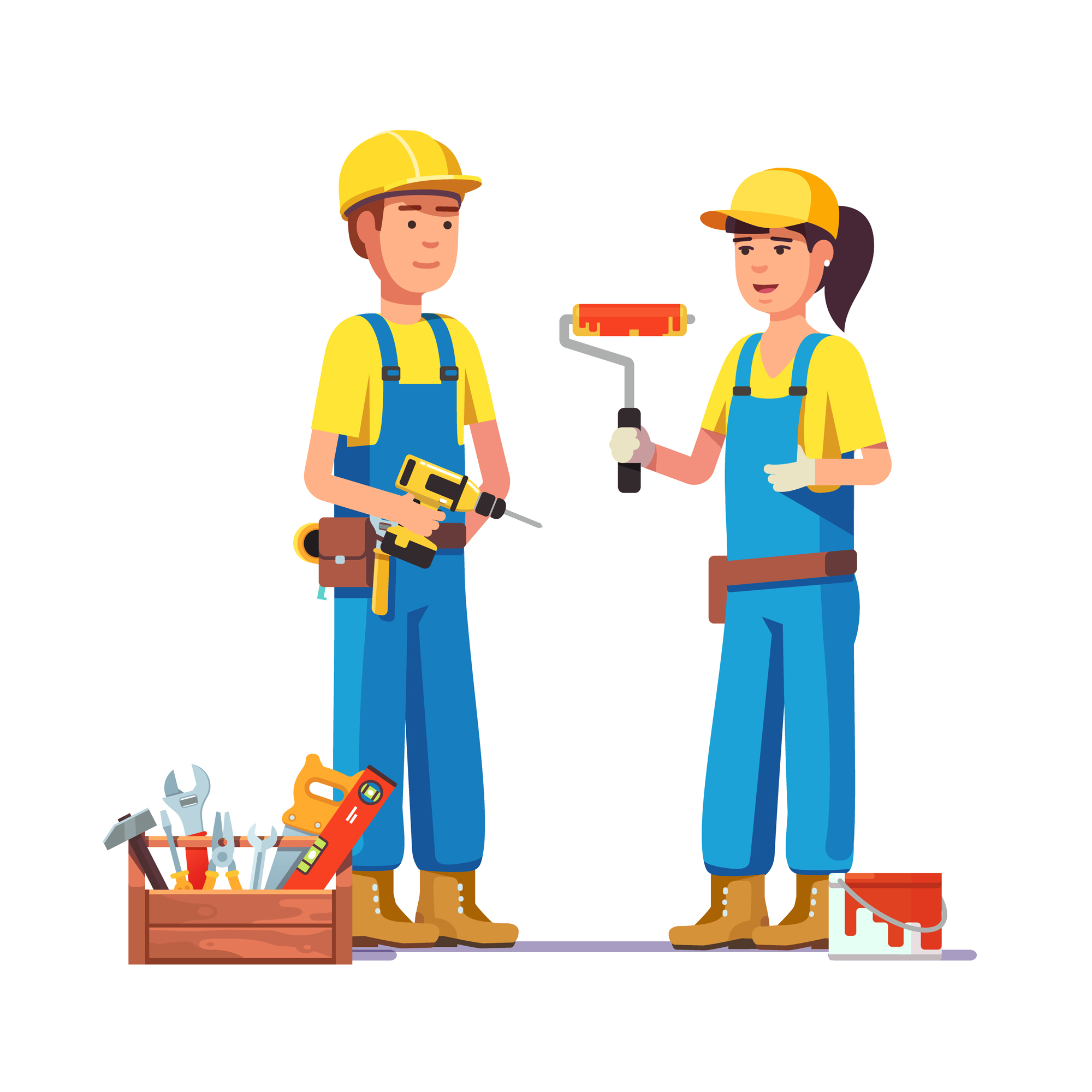 Workers in uniform